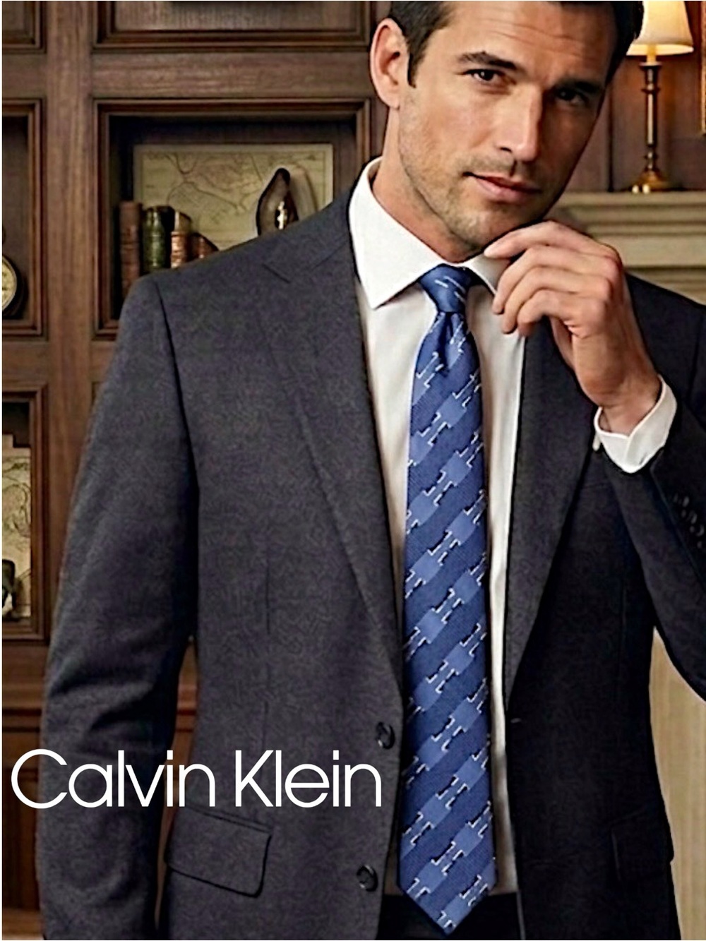Calvin Retro Klein Blue Handsome Men's Tie